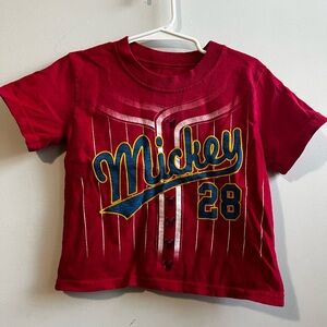 Hanes Disney Red Mickey Kids Tee